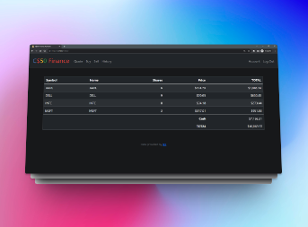 Homepage of the website